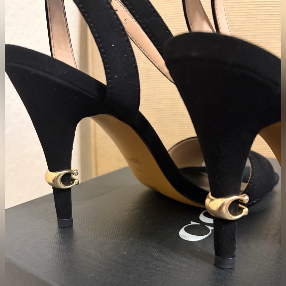 🔥NWT COACH Women's Regina Ankle Strap Sandals in Black - Size 8.5 - Picture 15 of 16